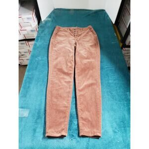 American Eagle Jeans Size 4 Womens Pink Stretch Pants Corduroy High Rise Jegging